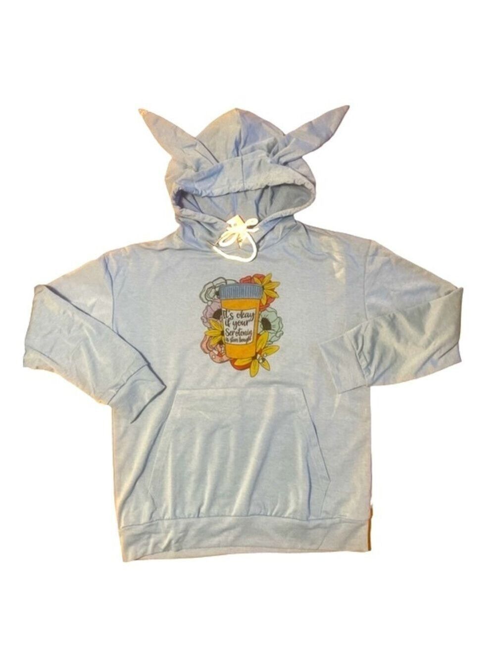 Serotonin mental health graphic ear hoodie sweatshirt size small - Picture 6 of 9